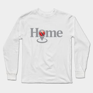 Trinidad and Tobago My Home with Google Maps Locate Icon Long Sleeve T-Shirt